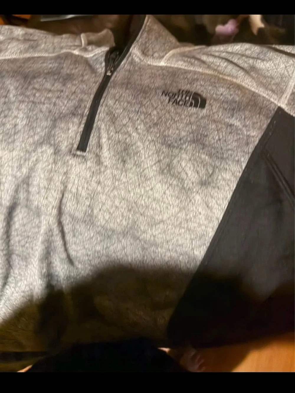 The North Face Gray & Black Half-Zip Fleece Pullover